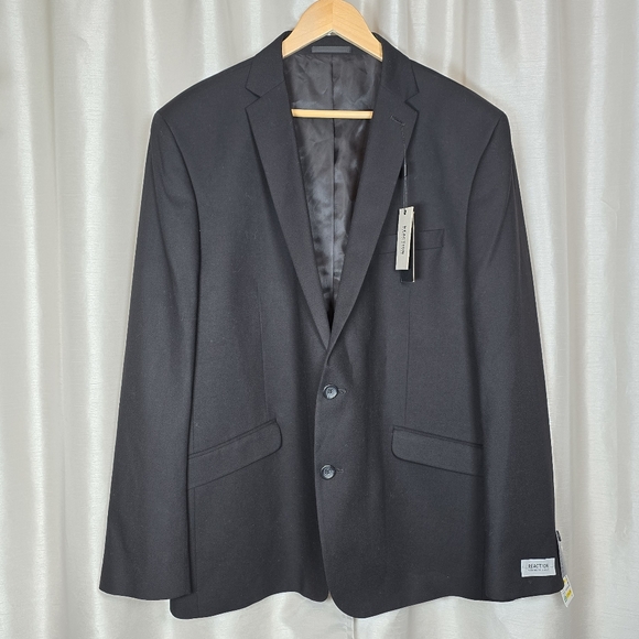 Reaction Kenneth Cole Men's Black Blazer Button Jacket 48R NWT Suit Separate